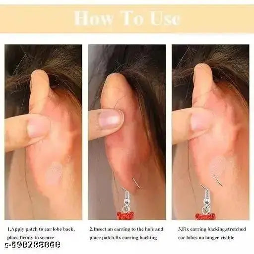 EPIC 100 PCS (10 sheets)Invisible Earlobe Support Patches Ear Stickers for Heavy Earrings Ear Lobe Tape Earlobe Tapes Protects Ear Lobe Support for Earrings Healthy Ear Lobes from Tearing