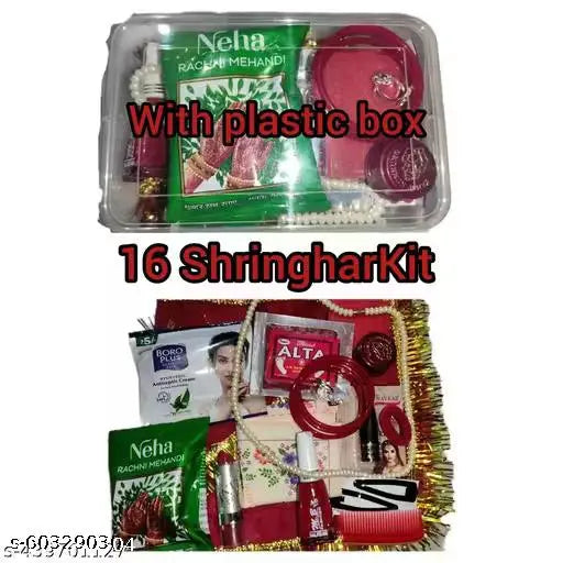 krwchauth 16 shringar kit Navratri MATA ka shringar kit/Suhag Kit/ - Devi Solah Shringar Kit with 16 Shringar