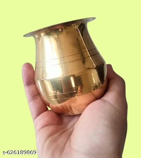 NSI Enterprises Presents Traditional Premium Quality Brass Kalash / Lota for Puja |Golden Kalash For Home Temple, Prayer Room, Diwali Décor, Gifts & more. GOLD