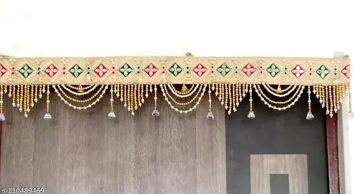 Latest Golden Border Handwork &  Work Door/Wall Hanging Toran/ToranamBandarwal Decor.[36 Inch]