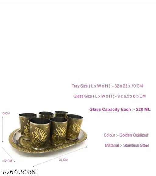 GLASS AND TRY SET