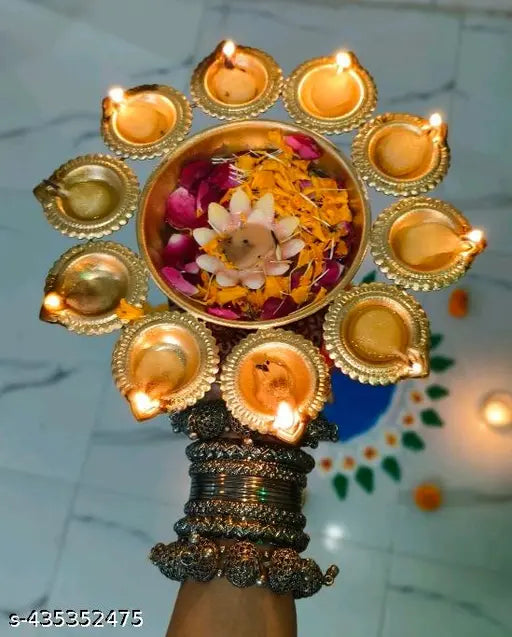 Decorative Lighting For Special Function Like Birthday Anniversary Marriage function Gufran Shaped Urli Bowl Diyas