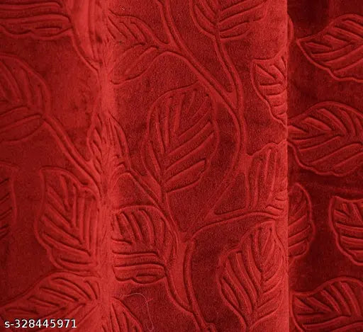 WISK N TWISK PRESENT LEAF VELVET CURTAINS SET OF 1