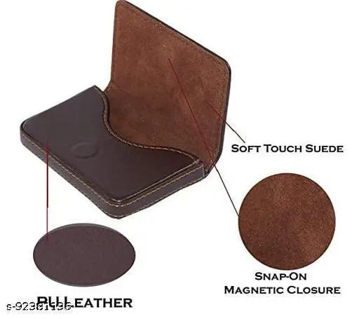 Classic Business ATM visiting Brown leather Card holder Wallet