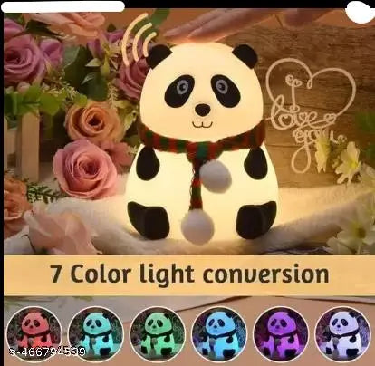 FASTIC Cute Panda,USB Rechargeable, 7-Colors Changing Light, Room Decor Night Lamp  (White)
