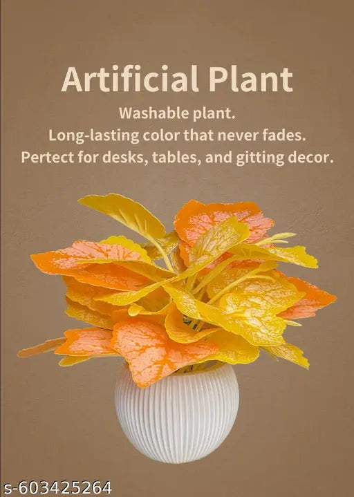 Orange & Yellow Leaves Perfect Artificial Plant for Home & Office Decoration