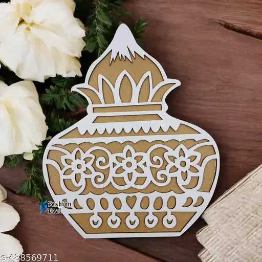 Smart Fashion Deal 12 Inch MDF Rangoli Stencil Base – Decorative Design Cutouts for Crafting and Home Decor