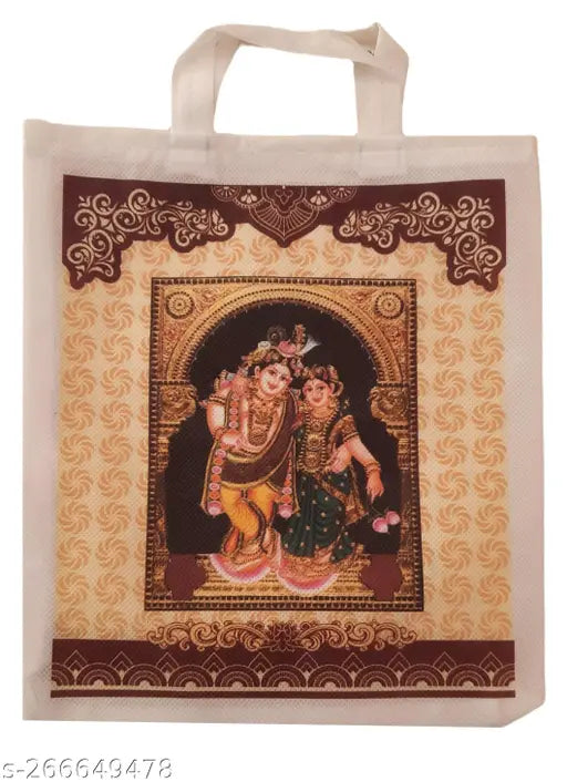 Wedding Return Gift Bag (Radha~Krishna)-Pack of 25 bags( Wedding Thamboolam / [Non-woven bag, Size:9x11 inch,Capacity-2 kg]