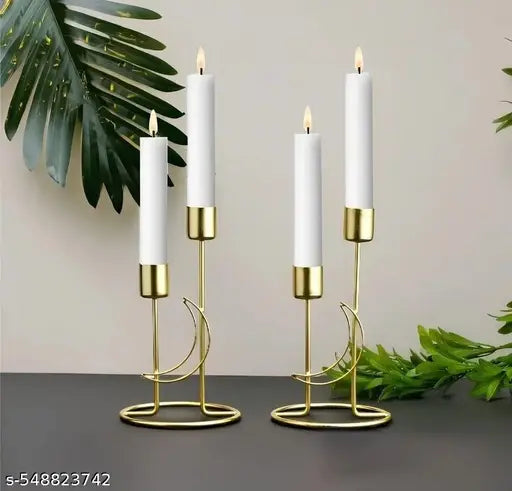Moon Design Candle Holder For Home Hotels & Restaurant Décor