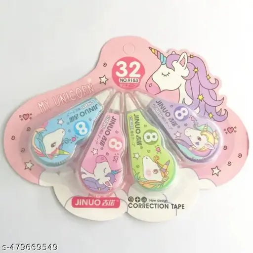 TRIPLE PAPER Cute Unicorn Character 32m Correction Tape Stylist Design Correction Tape 4 PCS