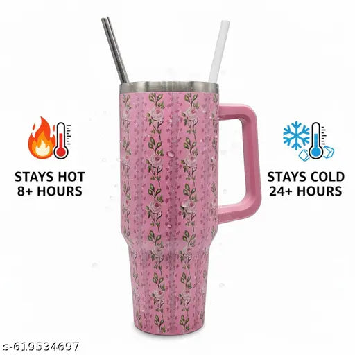 Dimazofly Tumbler with lid and Straw 1200ML Cup Stainless Steel Vacuum Insulated Tumbler for Water, Iced Tea or Coffee 1.2L Office Gym Travelling