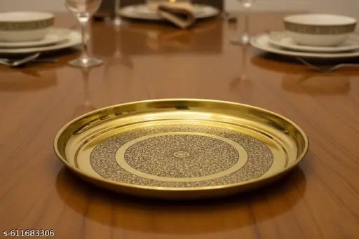 Traditional 10" Khoncha Bhojan Thali Traditional Food Serving Plate Best For Dailay Used Products Etc.