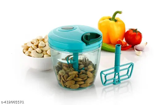 ANSUYA 450ML + 900ML Combo of  Handy Pro Chopper (900 ml) and Compact Chopper Cutter Mixer (450 ml) with Stainless Steel Blades and Whisker Blade for effortlessly Chopping Vegetables Fruits for Your Kitchen (Value Pack) (PACK OF 2).