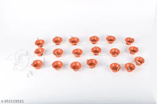 Sprqcart  Pack of 1 Brown diya 14 diya led light