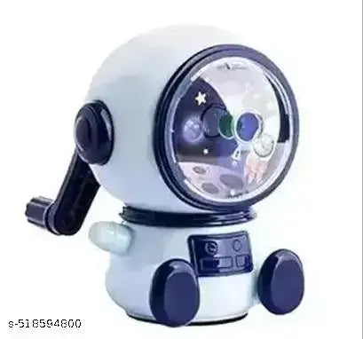 Trending Space Astronaut Pencil Sharpener for Kids, Table Sharpener Machine, Birthday Return Gift, Pencil Cutter Machine, Hand Driver Roller Mechanical Color Pencil Sharpener for Kids (Pack of 1, Multicolor)