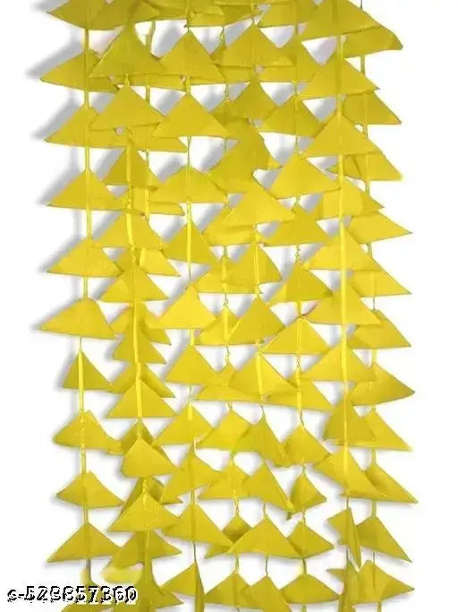 Yellow Colour Felt Cloth Wall Hanging Garlands Decorative Hanging for Diwali, Wedding, Mehndi Haldi Navratri Garba Ganesh Chaturthi Janamashtmi Party Hanging for Mehndi, Haldi, Wedding, Party Decor/Backdrops, Home Decor, Color  Theme Party, Festivals Deco