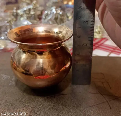 7CM Copper Kalash Set of 2, Copper Lota, Tamba Ka Lota for Drinking Water, Copper Lota for Diwali, Pooja, Festival, Home Decoration