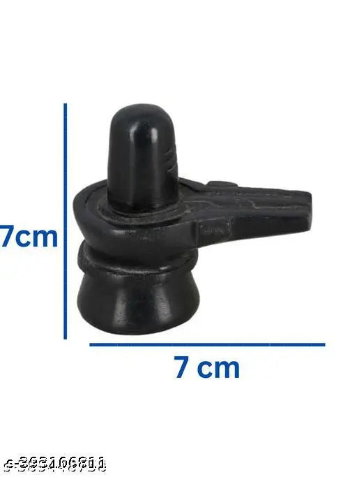 .ELITETOUCH. Black Shivling Shivalingam/Shivling with Brass Plate | Kalash with Stand | Trishul Brass for Home Puja, Temple.