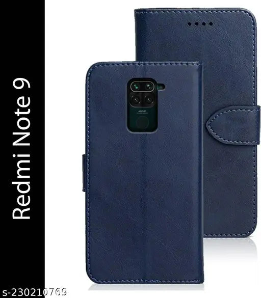 Redmi Note 9 Back Cover , Redmi Note 9 Flip Cover (Blue)