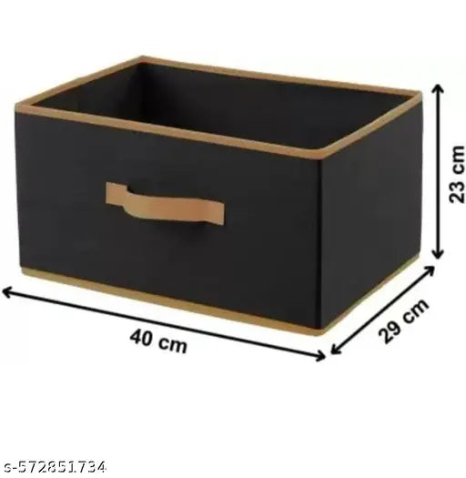 Black Storage Box, Basket, Bin Combo of 3, Toy Organizer, Storage Box