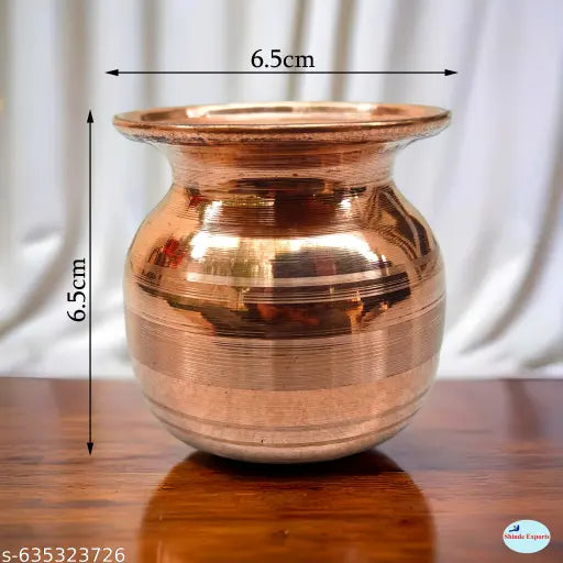 SHINDE EXPORTS copper lota for puja small size 2.5 inches tamba kalash 250ml