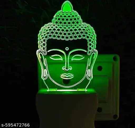 God Buddha LED 3D Illusion Night Light Lamp 7 Colour Changing Lighting Decorative Night Lamp  For Home, Bedroom Best Gift Kids Room, Home Office, Festival Gift