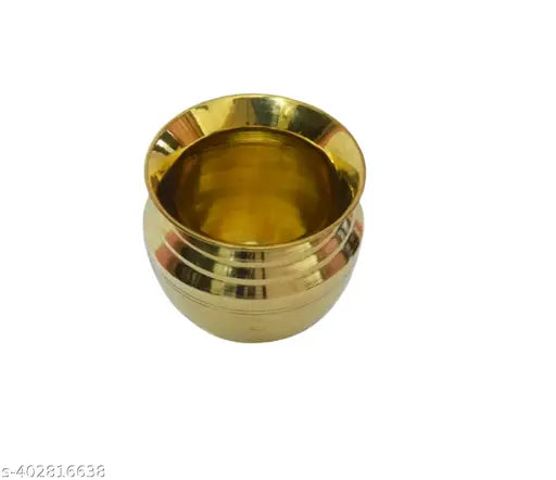 Brass Puja Kalash/Lota for Puja Purpose | Ghat Sthapna etc.(100% Pure Brass) ( 300 ml)