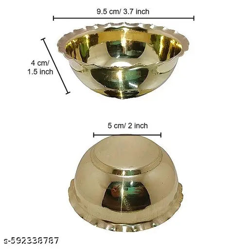 Premium Brass Bowl Set | Pure Brass Katori - 5 Pcs. Set