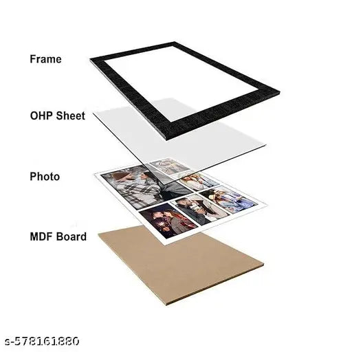 Customized Rectangular Photo Frames with Photo Upload, Wall Mount Photo Print With Frame, A4