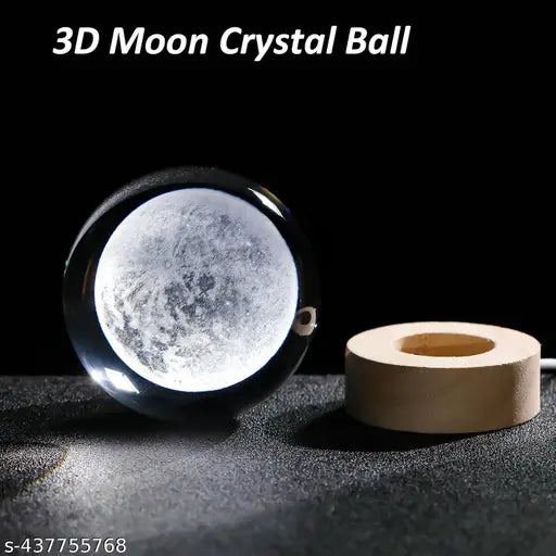 Rolexexplorer Universe Crystals Ball Night Light,2.4 Inchs Glass Ball Night LED Lamp with Woodern Base,Decorations Gifts for Men,Women,Kids,Boys,Girls,Teens