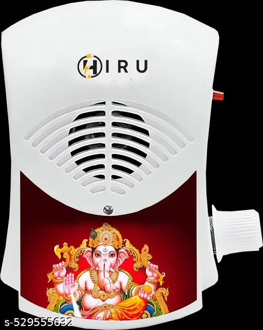 Electric Hindu Religious Continuous 35 In 1 Mantra Chanting Bell Spiritual Devotional Bell With Led Light Just Plug & Play White (Pack Of 1) Including Gayatri Mantra