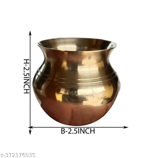 Puri Crafts  Brass  Golden Pooja Kalash Lota | Brass Kalash(H-2.5 INCH,pack-2)