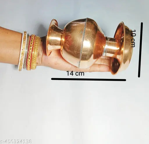Premium No-3 Copper Kalash – Perfect for Puja & Rituals
