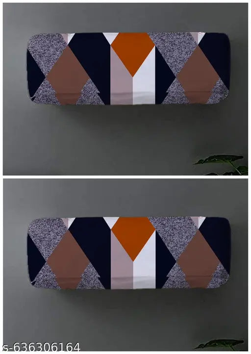 AC Cover for Split 1.5 Ton Indoor Printed  Aiir   Conditioning Dust Cover Folding Designer (38”x 12”x 9”),