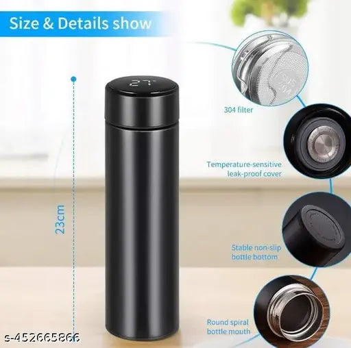 Temperature Smart Vacuum Insulated Thermos Water Bottle with LED Temperature Display Stainless Steel Perfect for Hot and Cold Drinks Tar