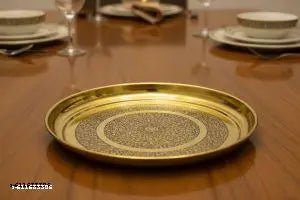 Traditional 10" Khoncha Bhojan Thali Traditional Food Serving Plate Best For Dailay Used Products Etc.