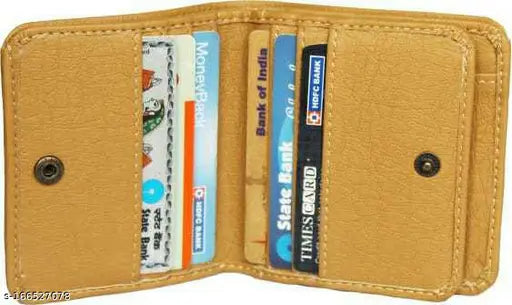 Sonrisa Men Casual, Trendy Beige Artificial Leather Wallet (5 Card Slots)