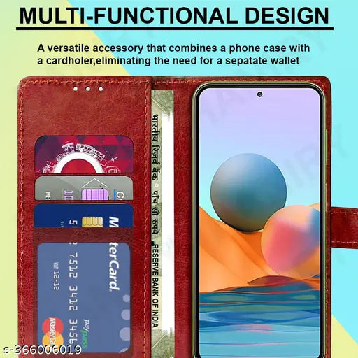 HANIRY Leather Magnetic Vintage Flip Wallet Case Cover for Redmi 9C folding cover | M2006C3MG folding cover | Free Panda Keychain | Black, Brown