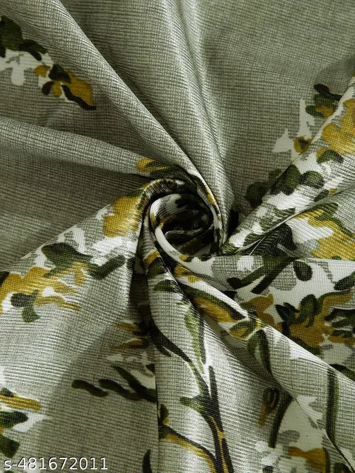 Floral  Green Curtains Pack of 01 pc