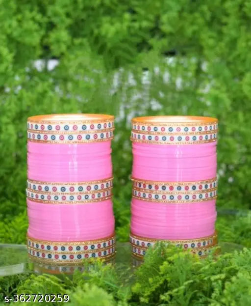 New Trendy Unique Pink Colour Bridal Chuda