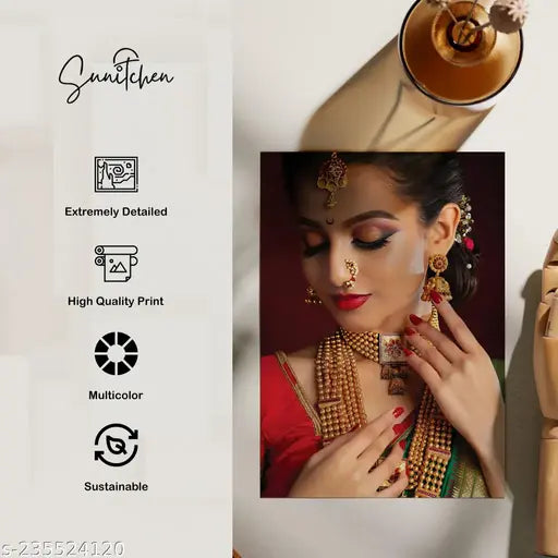 Sunitchen Set of 6 Bridal Makeup Posters – 12x18 Inches, Perfect for Beauty Parlours & Salons Décor