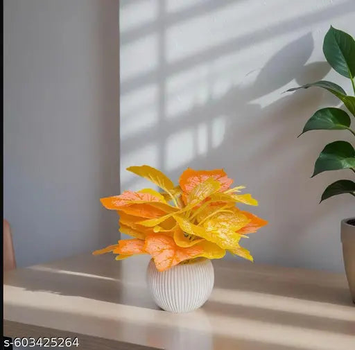 Orange & Yellow Leaves Perfect Artificial Plant for Home & Office Decoration
