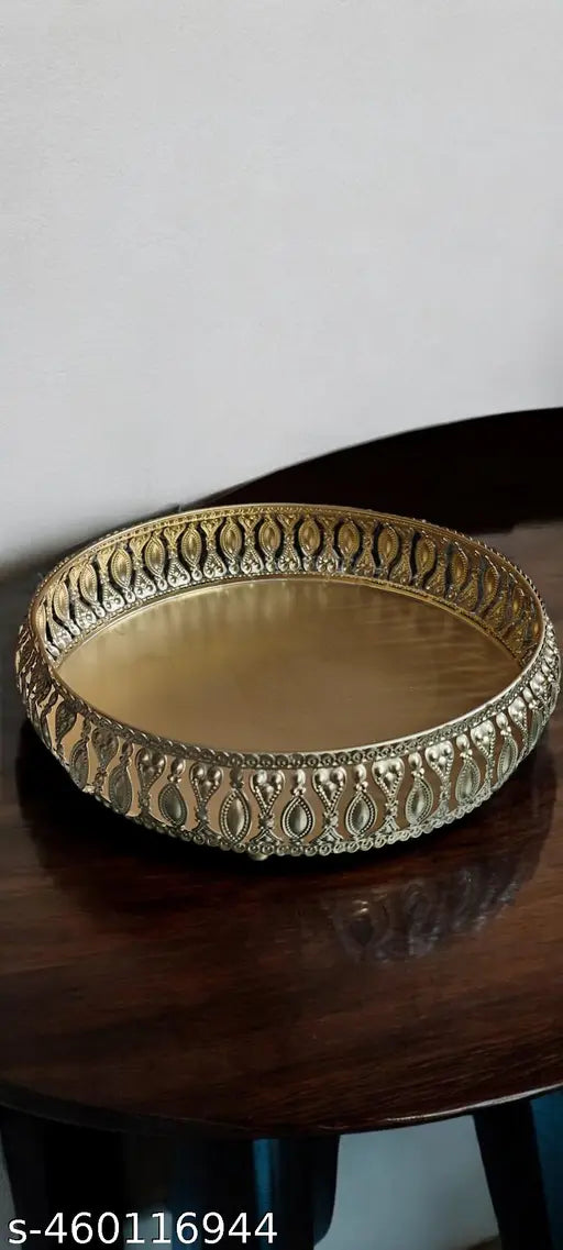 STYLISH TRAY FOR HOME DECOR  Gold tray puja akhand tray diwali decoration akhand jyoti pooja tray akhand jyoti tray akhand tray large diwali tray decoration akhand jyoti tray brass tray stand akhand jyot tray deepam set akhand jyot tray brass akhand jyot