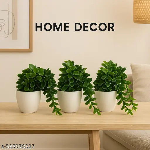 Pack of 3 Artificial Bonsai Plant For Home Office Decoration