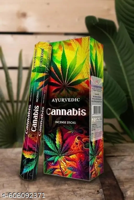 Ayurvedic Cannabis Incense Sticks Natural Fragrance Masala Agarbatti  For Positivity & Pooja Purpose Pack Of 120 Sticks