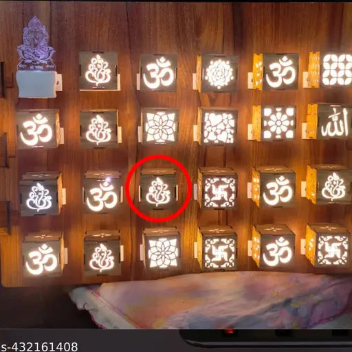 Wooden Led lamp Gneshji