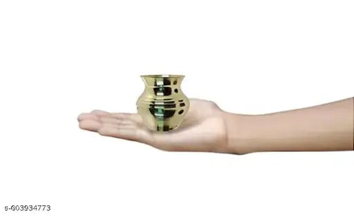 Pure Brass Ghat/Kalas – Size No. 3 for Puja & Rituals