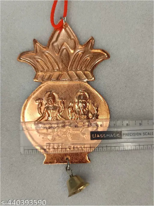 Pack of 2 Mangal Kalash Golden | Hanging Mangal Ghat for Home Entrance & Decoration | Vaastu Mangol Ghat.