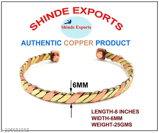 SHINDE EXPORTS Pure Copper Kada / Bracelet for Men and Women