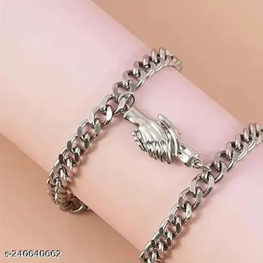 Magnetic Couple Bracelets Chain for Men Women with Stainless Steel Heart Shaped Valentine's Day couple gifts for lovers | Gifts for couples, friendship bracelet | friendship band